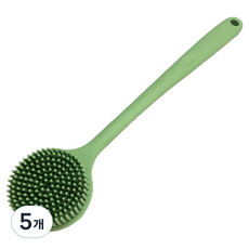 Black Join 雙面矽膠身體刷, 綠色, 5個, 1入