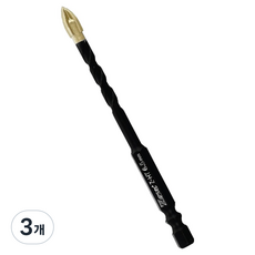 제스트 멀티드릴 비트 화살촉 4날 십자기리 콘크리트 타일 플라스틱 Z-HT 6.5mm, 3개