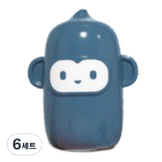 에잇바이트 원숭이 케이스 베이비 네일케어 세트, 네이비, 6세트