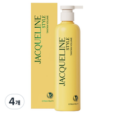 재클린스타일 탄탄 볼륨 샴푸 시트러스 프루티향, 4개, 500ml