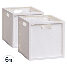 EZLIVING 多用途食品儲藏室萬能收納箱, 6個, 象牙白