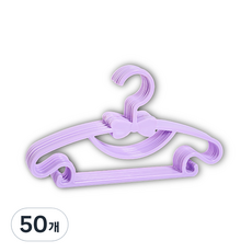 잇곰 아동용 리본 옷걸이, 퍼플, 50개