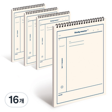 MUNID IS SPRING 上翻康乃爾橫線筆記本, 象牙白, 16個