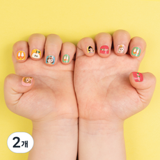 Bong Bong Friends Nail Friends Bong Bong 3~7歲兒童用黏貼式美甲, 小公主, 2個