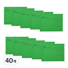 Madakkumi 掛式懸掛辦公用A4文件夾, 40個, 05 綠色