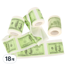 Stupid BABO 100美元印刷捲筒衛生紙, 18個, 1入, 23m