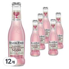 FEVER-TREE 芬味樹 氣泡飲 覆盆子橙花口味, 12瓶, 200ml