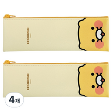 KAKAO FRIENDS 春植迷你扁平鉛筆盒, 4個, 臉部