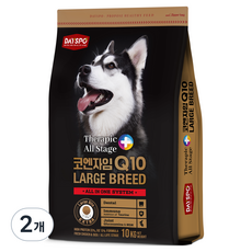 데이스포 전연령 강아지 테라픽 코엔자임Q10 라지브리드 건식사료, 오리, 10kg, 2개
