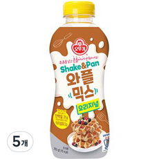 오뚜기 쉐이크 앤 팬 와플믹스 오리지널, 250g, 5개