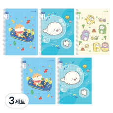 morning glory 填寫筆記本小學1-2彈簧韓文10格 3種+隨機出貨 2入組, A, 3套