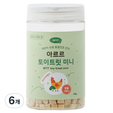 동원아르르 반려동물 토이트릿 미니 동결건조간식, 혼합맛(닭/브로콜리), 40g, 6개