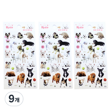 쁘띠팬시 MY PUP 씰스티커 DA5325, 혼합색상, 9개