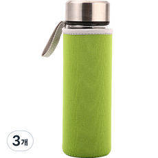 뷰레이터닷컴 베이크 무지 물병가방 360ml, 그린, 3개