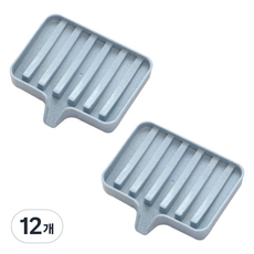 MyGongGam 瀝水防滑肥皂架, 粉藍色, 12個