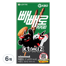 PEPERO 杏仁 KBO KT Wiz, 37g, 6個