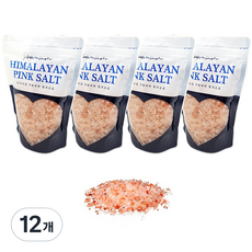 히말라야 핑크솔트 리필용 굵은입자, 500g, 12개