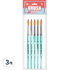 Awesome Painting 多用途細毛筆 線條筆 圓頭筆 細節勾線筆 DETAIL 5入, 5號, 3個