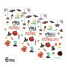 Partybok.com 萬聖節傷口紋身貼紙, SC817, 6個