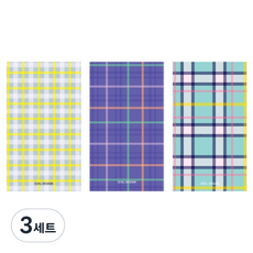 아이씨엘디자인 다꾸 메모지 체크 3종 세트, 레몬그레이, 퍼플민트, 민트, 3세트