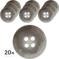 동대문단추왕 1094 N4 단추 15mm, 그레이 03, 20개