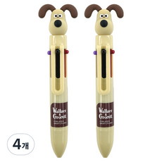 PINKFOOT W & G 公仔迷你6色原子筆 0.5mm, 4個, 葛羅米特