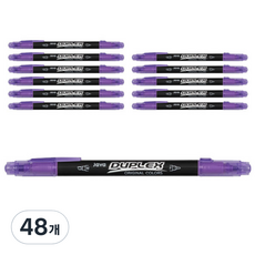 JAVAPEN Duplex Twin 經典螢光筆, 紫色, 48個