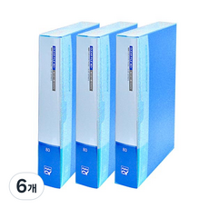 알파 칼라클리어화일 인덱스 A4 80매, 하늘, 6개