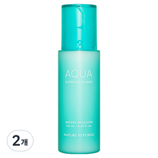 네이처리퍼블릭 슈퍼 아쿠아 맥스 수분 에멀젼, 130ml, 2개