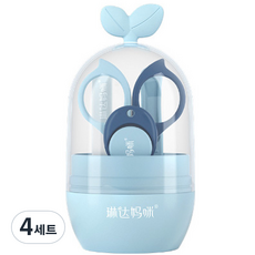 더리빙 유아용 손톱깎이 세트, 블루, 4세트
