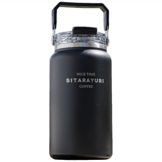 Sitarayuri 304不鏽鋼大容量雙飲保溫冰桶, 1個, 1.5L, 黑色