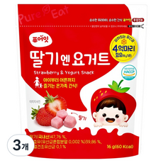 퓨어잇 딸기엔요거트, 16g, 3개