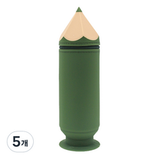 Khohimo 鉛筆造型矽膠筆袋, 5個, 綠色