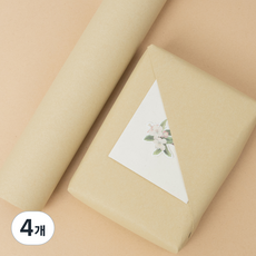 좋은기븐 단면 컬러 크라프트 포장지 10m, 아이보리, 4개