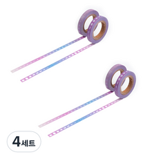 Rihoon 親切夥伴 日期紙膠帶 6mm 2件組, 月份, 數字, 4套