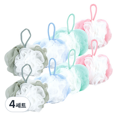 wooriga. 雙色荷葉邊沐浴球 50g x 4入組, 4套, 混合色