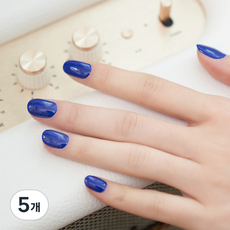 컬러랩 쇼커 리얼 젤 네일 스티커, 데님 청블루 CSF412, 5개