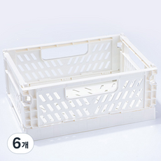 다용도 수납 정리함 폴딩 박스, 화이트, 6개