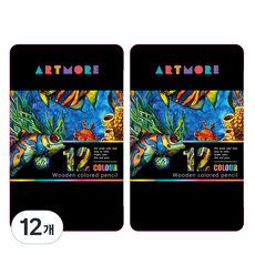 ARTMORE 專家用彩色鉛筆鐵盒, 12個, 12色