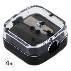 쿰 샤프너 프라우 홀레 디자이너 에디션 전문가 미술용 연필깎이 8mm, 블랙, 4개