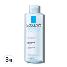 라로슈포제 미셀라 울트라 리엑티브 클렌징워터, 400ml, 3개