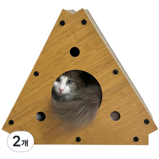 펫카 고양이 삼각형 숨숨집 리필형 스크래쳐, 본품, 2개