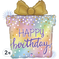 betallic GRABO 蛋白石生日禮物鋁箔氣球, 混合色, 2個