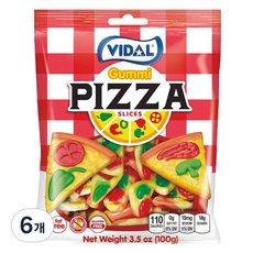 VIDAL 披薩切片造型軟糖, 6個, 100g
