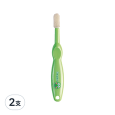 DOOBY 大眼蛙 乳牙刷 手握型, 綠色, 2支, 1入