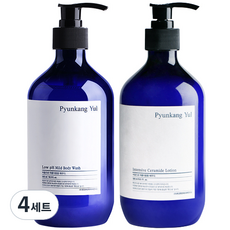 편강율 고보습 세라마이드 로션 500ml + 약산성 마일드 바디워시 500ml 세트, 4세트