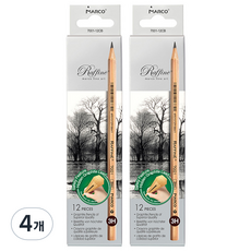 Allode Marco 原木素描鉛筆 TYPE01 12入, 3H, 4個