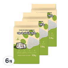 카사바랑캣츠 고양이 모래, 3.2kg, 6개