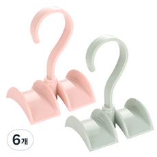 RIVER-GREEN 旋轉式多功能包包整理掛架, 綠色 + 粉紅色, 6個