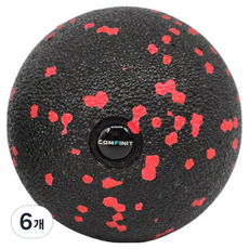 컴피닛 EPP 마사지볼 8cm, 레드블랙, 6개